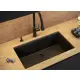 LOGAN 110 zlewozmywak granitowy black diamond 76x44x23,5 cm podwieszany